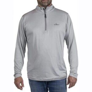 HABIT Men's 1/4 Zip Performance Layer Gray sweatshirt Long Sleeve adult NWT XL